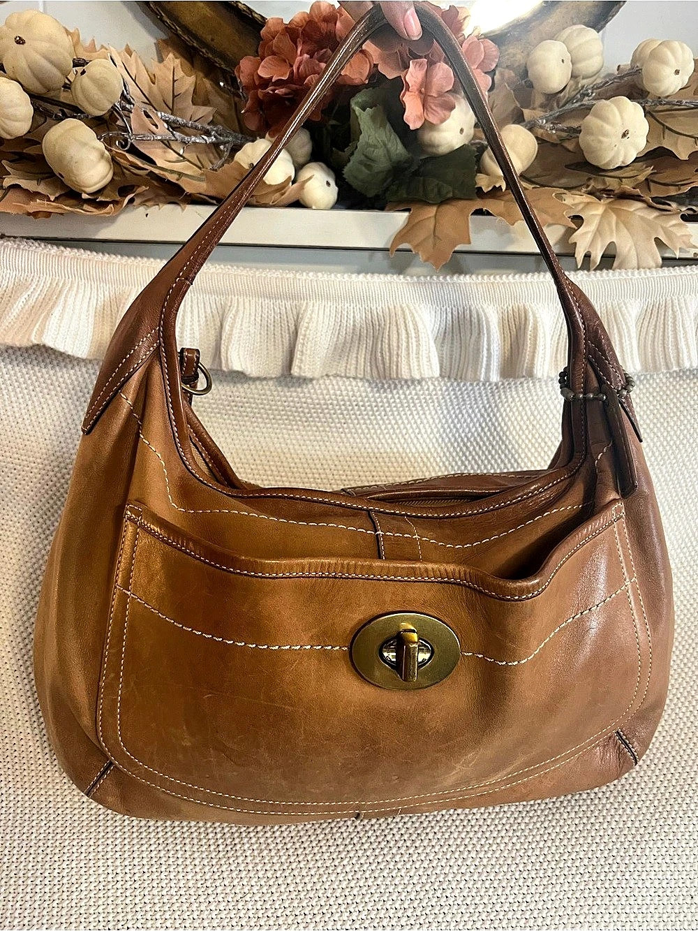 ✨ Vintage Coach Ergo Large Hobo 10741 Saddle Tan 👜🍂
